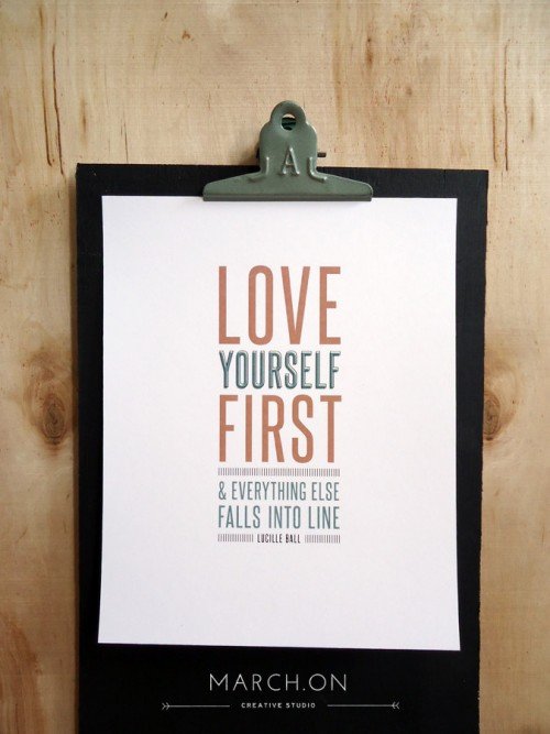 Love yourself first