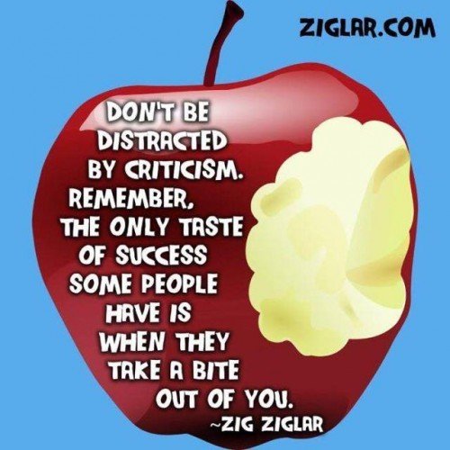 Zig Ziglar quote about criticism