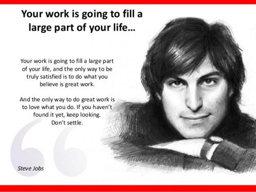 Steve Jobs quote about work