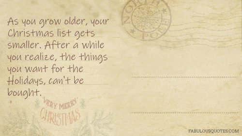 Christmas list wisdom